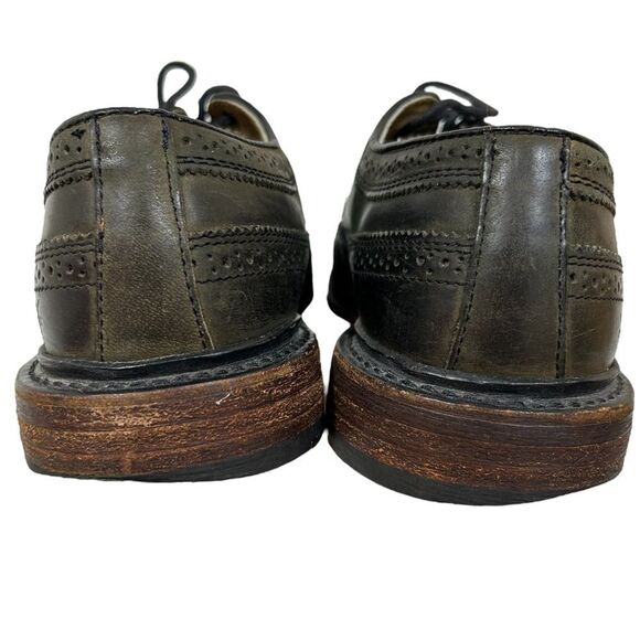 Frye John A. James Wingtip Distressed Black Leather Oxford Dress Shoe Size 8.5 D - Picture 6 of 8